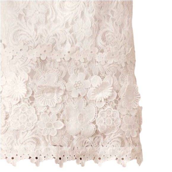 Sachin & Babi x BHLDN Misha 2 & 4 Off White 3D Floral Lace Bridal Mini Dress - Picture 4 of 9